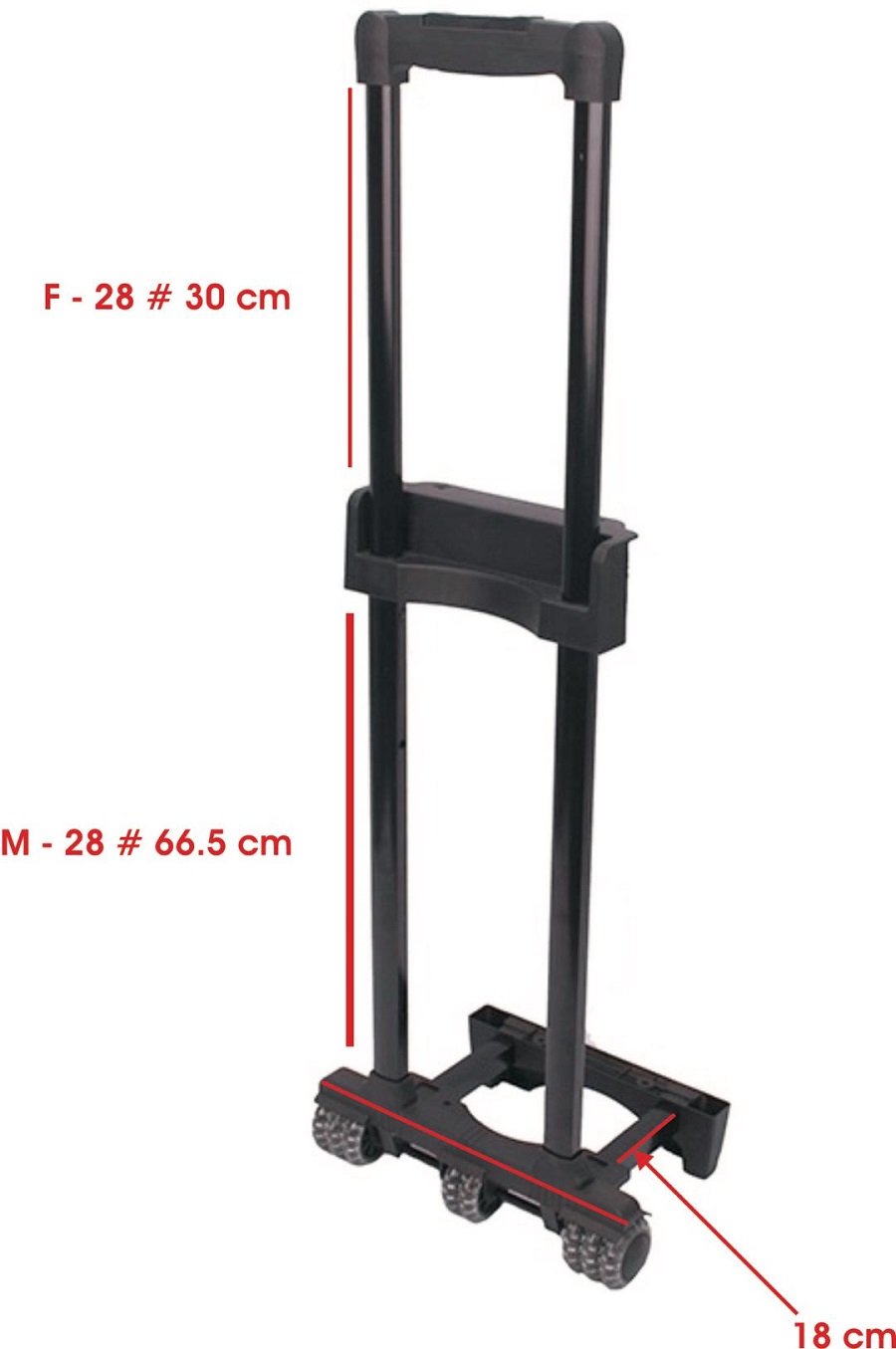 Carrying Telescopic Luggage Trolley Set for Soft EVA Suitcase Bag Parts