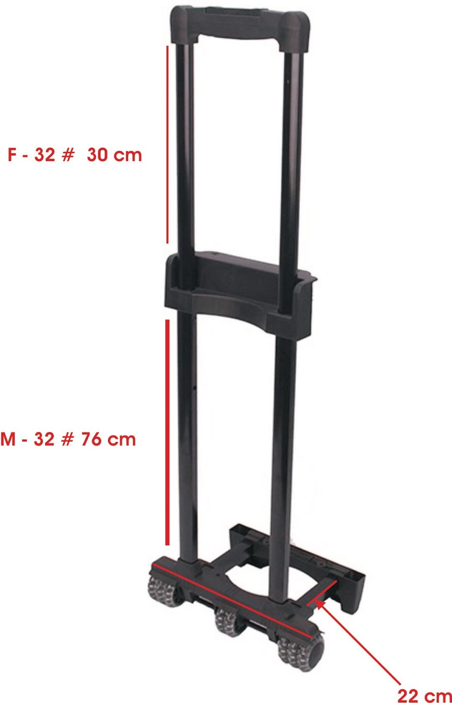 Metal Hardware Telescopic Handle Luggage Parts Trolley for Soft Bag Set