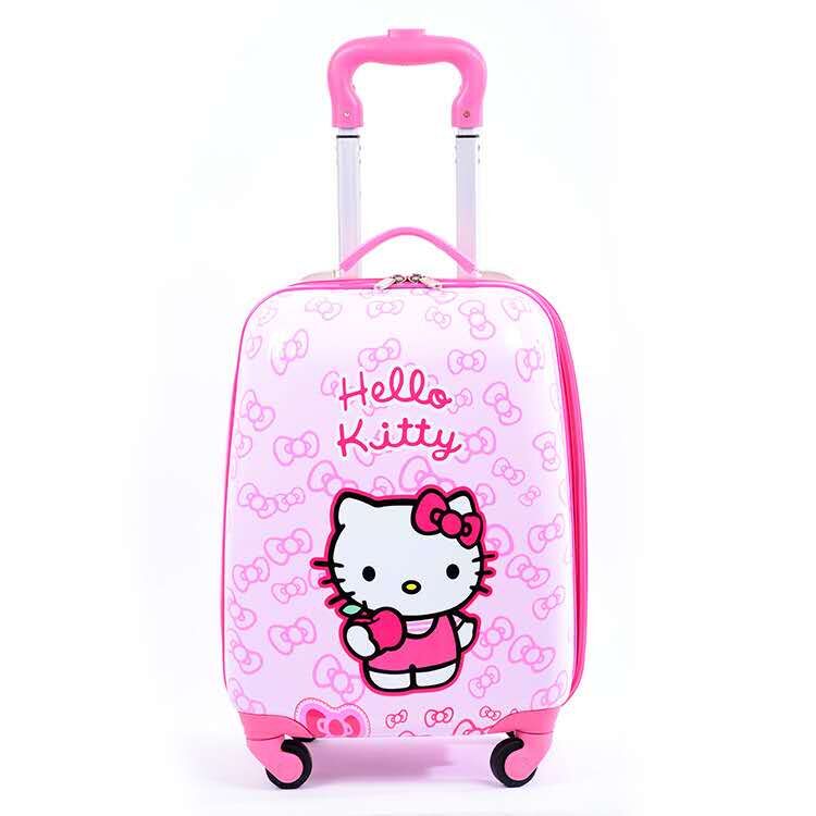 Hot Selling Cheap ABS PC Children Cute Cartoon Character Suitcase Wholesale OEM Custom 16 Inch Print