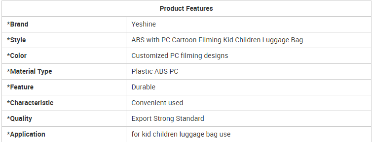 ABS Luggage with various designs of cartoon pc filming kid luggage bag in sell(图1)